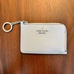 Kate Space Card Holder with Key Chain in Pastel Blue - NEW